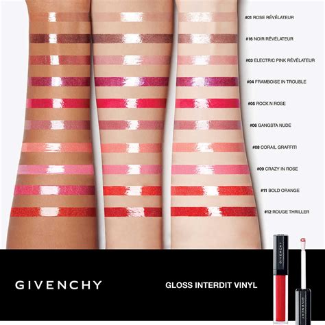 givenchy gloss interdit vinyl blue|Givenchy gloss interdit vinyl swatches.